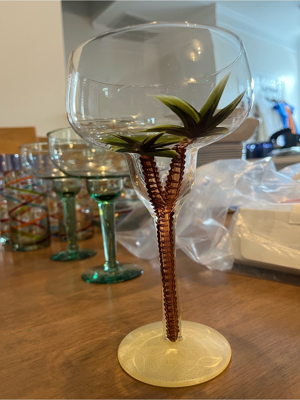 Tabletops Unlimited “Bellagio” Palm Tree Margarita Glasses